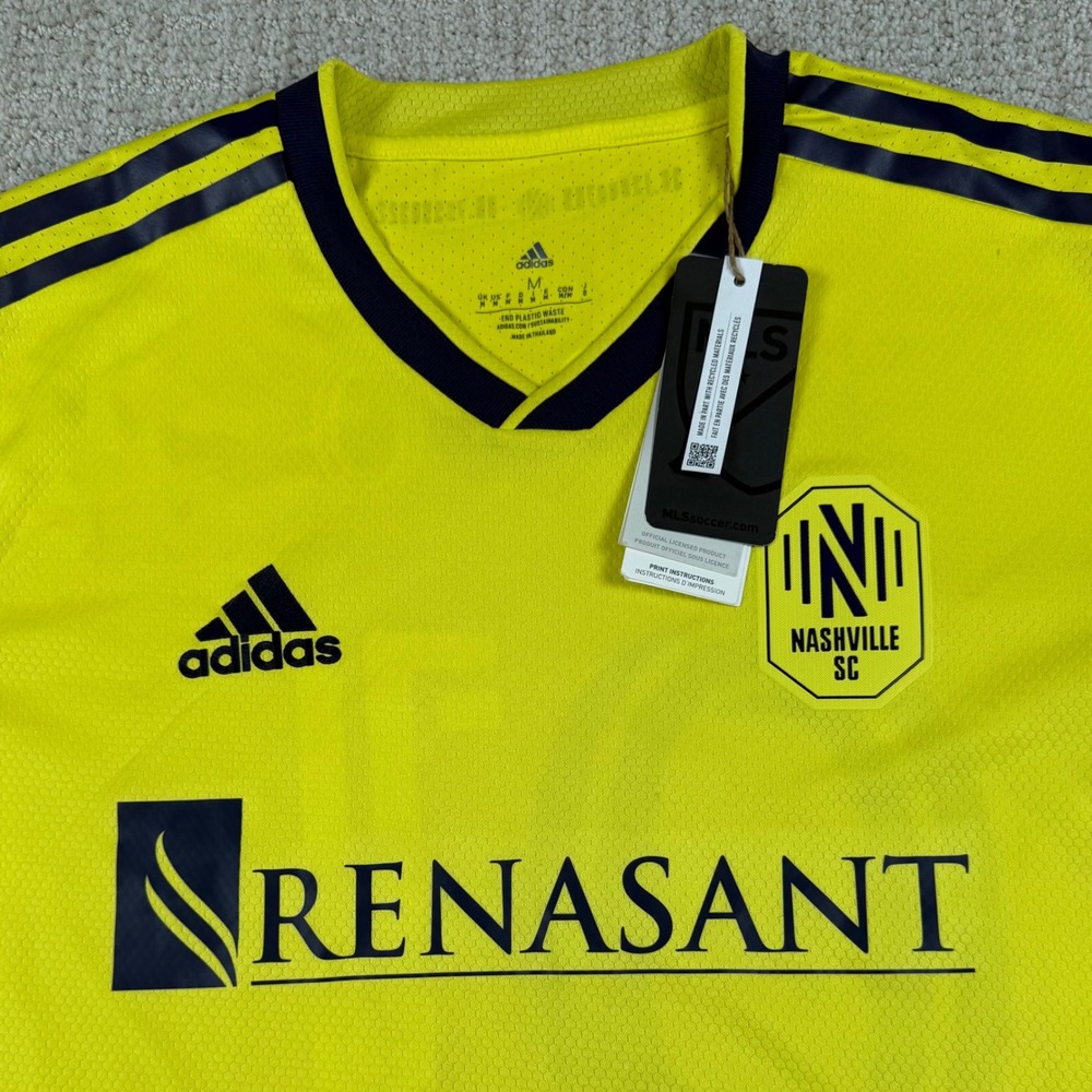 NEW Adidas Mens Medium Nashville SC JOJO #01 Soccer Jersey MLS *Read
